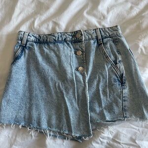 Zara Light Blue Denim Skort